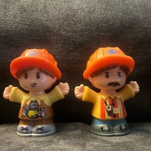 Construction Crew Toy Figures - Orange and Yellow